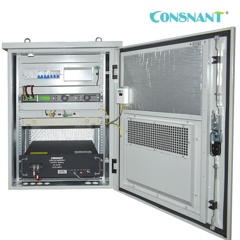 Outdoor pole mount telecom power supply