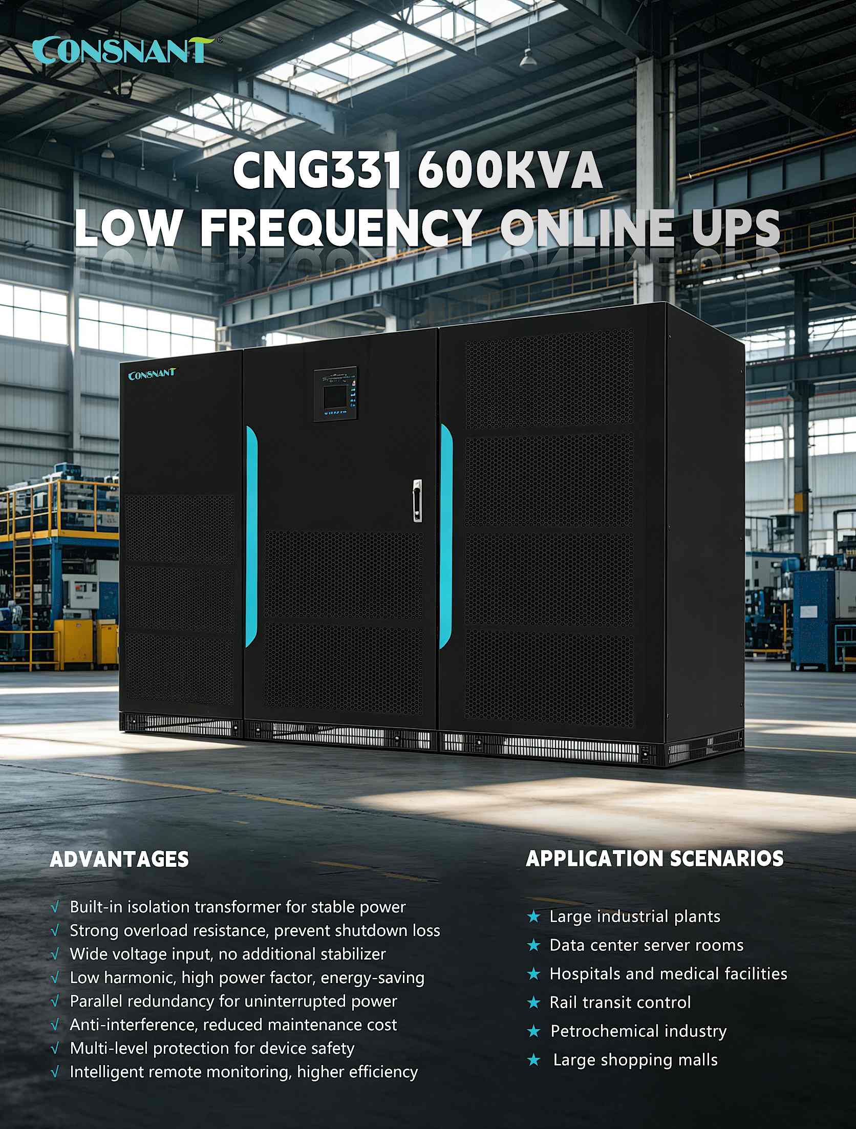 600KVA Low-Frequency Online UPS 600KVA Low-Frequency Online UPS